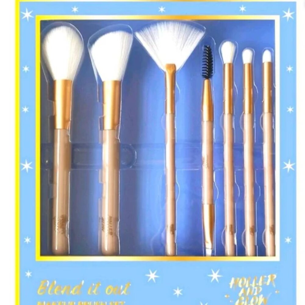 🆕Holler and Glow Makeup Brush Set Gift Set - 7ct 'Blend It Out" - MUST-HAVE! ✨